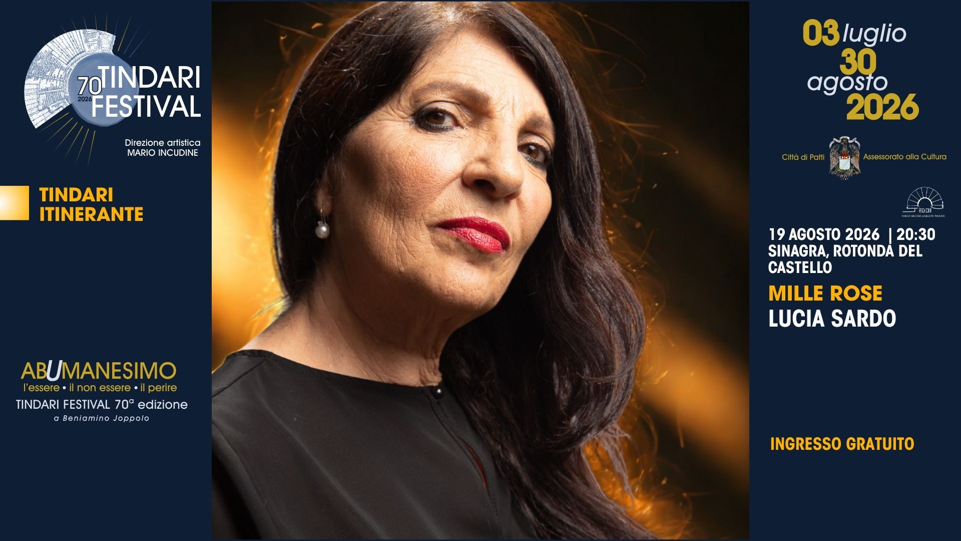 Tindari Festival 2026: Lucia Sardo - Mille Rose